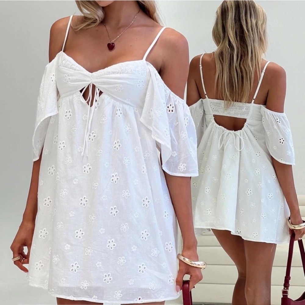 NWT Princess Polly Cene Mini Dress in white new with tags